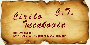 Ćirilo Tucaković vizit kartica